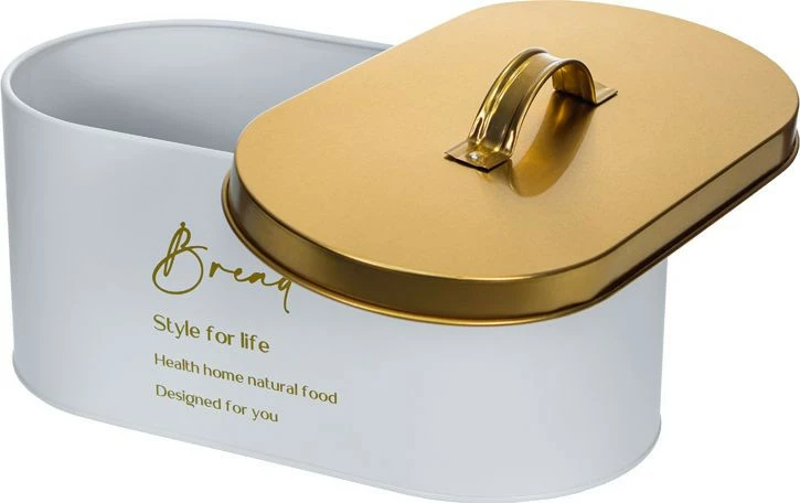 Chlebak z pokrywą w odcieniu złota