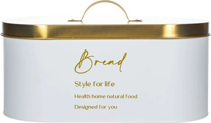 Chlebak z pokrywą w odcieniu złota