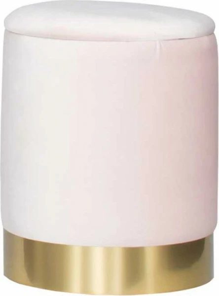 Puf otwierany Altino 3 (różowy ze złotą listwą) 