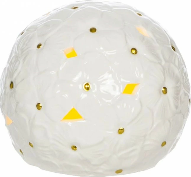 Świecąca kula LED z motywem kwiatowym Fabelle 28 (biały) 