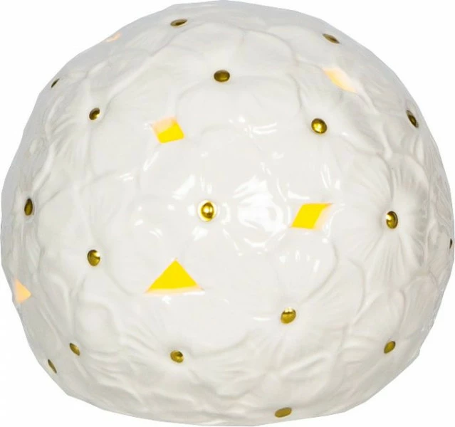Świecąca kula LED z motywem kwiatowym Fabelle 28 (biały) 
