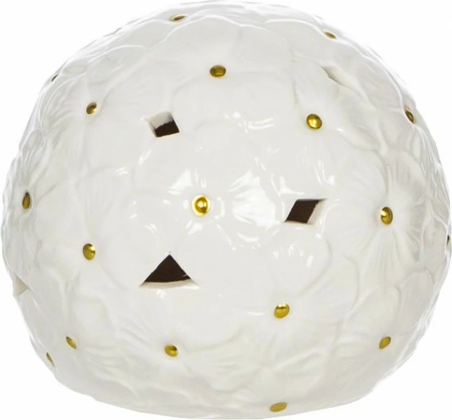 Świecąca kula LED z motywem kwiatowym Fabelle 28 (biały)