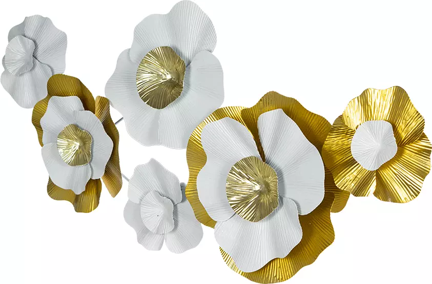 Dekoracja ścienna Ravia 24 (biały/złoty)