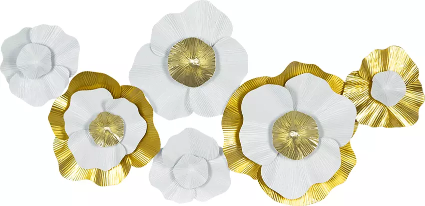 Dekoracja ścienna Ravia 24 (biały/złoty)