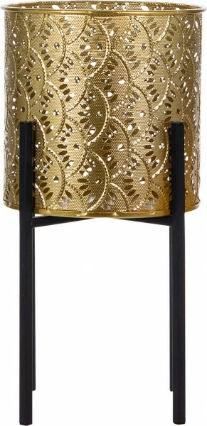 Duży kwietnik Goldi 19 (złoty/czarny) 
