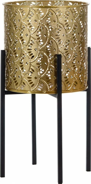 Duży kwietnik Goldi 19 (złoty/czarny) 