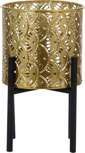 Mały kwietnik Goldi 19 (złoty/czarny)