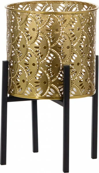 Mały kwietnik Goldi 19 (złoty/czarny)