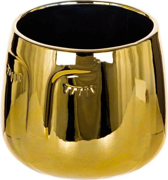 Doniczka-głowa Goldi (złoty)