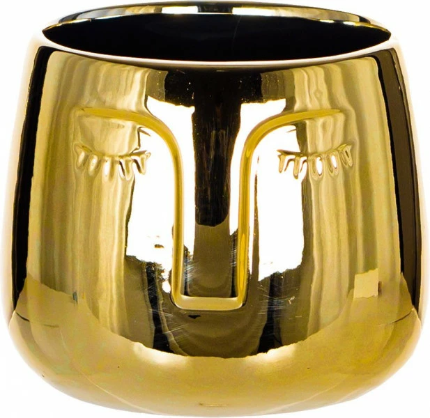 Doniczka-głowa Goldi (złoty) 