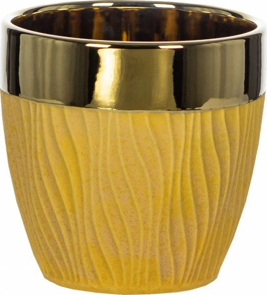 Doniczka ceramiczna Knti 9 (złoty/miód)