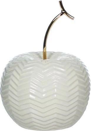 Figurka jabłko Goldi 64 (biało/złoty)