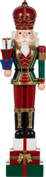 Dziadek do orzechów czerwono-zielony 