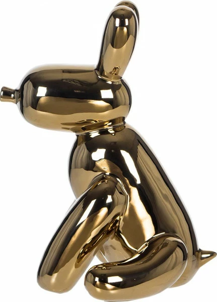 Ozdobna figurka ceramiczna pies Konti 89 (złoty)