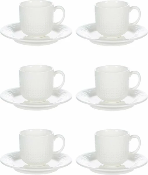 Zestaw 6 filiżanek do espresso ze spodkami PALOMO 15