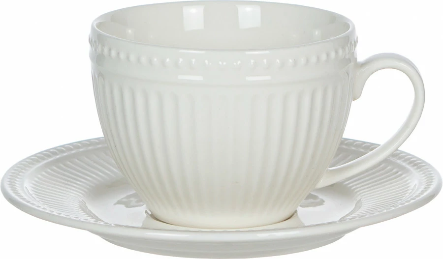 Filiżanka ze spodkiem Claressa 250 ml (biały) 