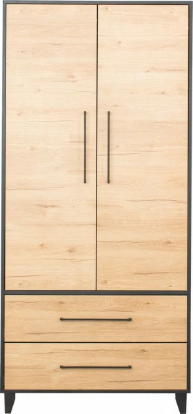 Szafa dwudrzwiowa z szufladami Floryda (dąb Soma ciemny) 