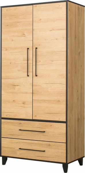 Szafa dwudrzwiowa z szufladami Floryda (dąb Soma ciemny) 