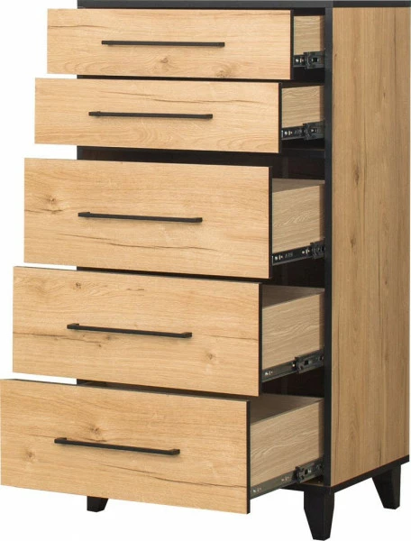 Komoda 60 z 5 szufladami Floryda (dąb Soma ciemny) 