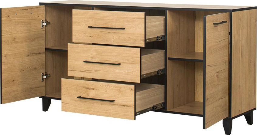 Komoda z drzwiczkami i szufladami Floryda (dąb Soma ciemny)