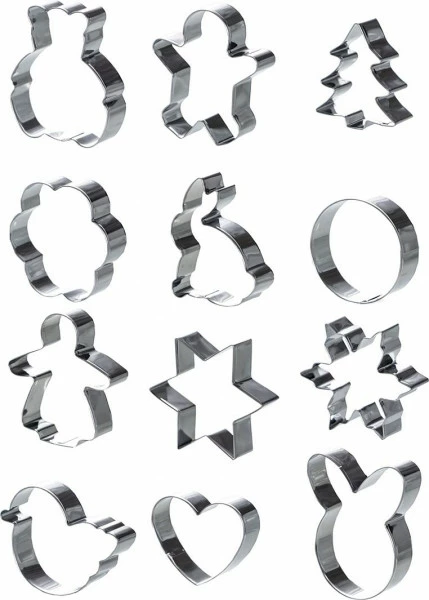 Zestaw foremek metalowych do ciastek 2 (12elem.) 