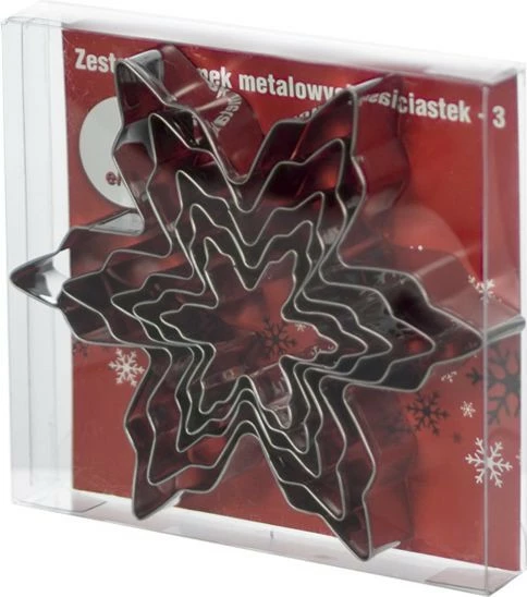 Zestaw foremek metalowych do ciastek(śnieżynki) 3 (5elem.) 