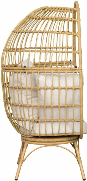 Fotel z eko rattan z poduszką