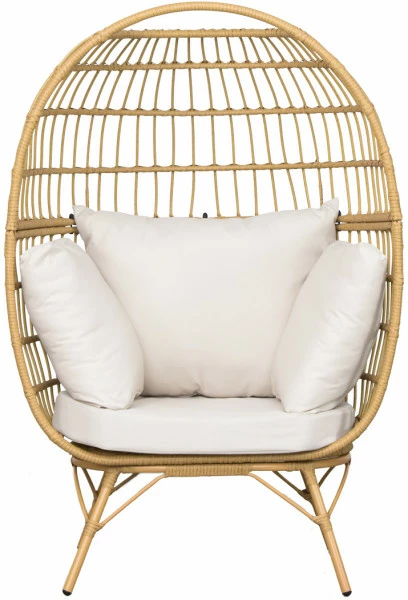 Fotel z eko rattan z poduszką