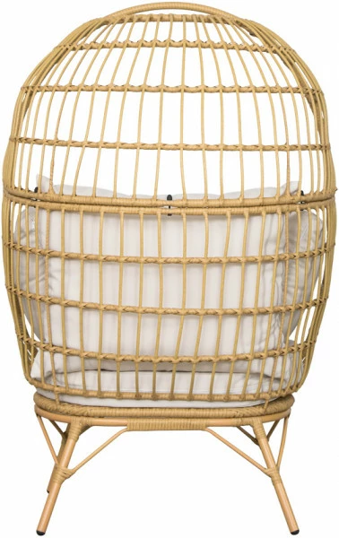 Fotel z eko rattan z poduszką