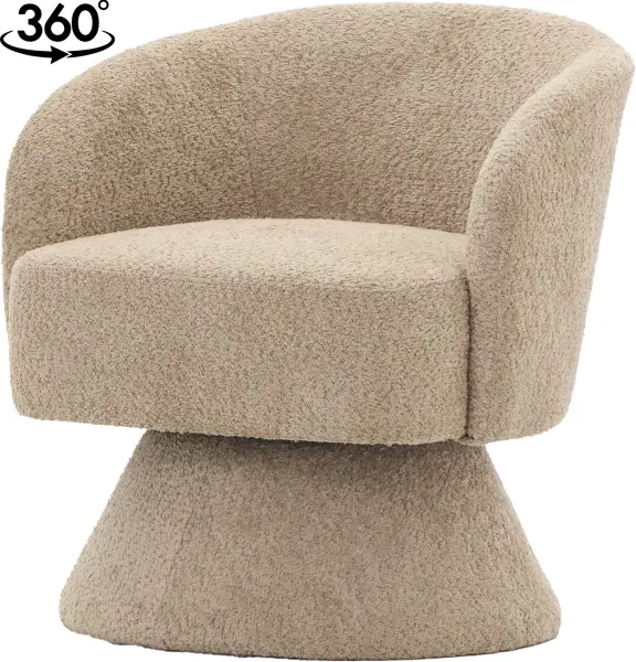 Fotel obrotowy Lizbona 29 (boucle cappuccino)