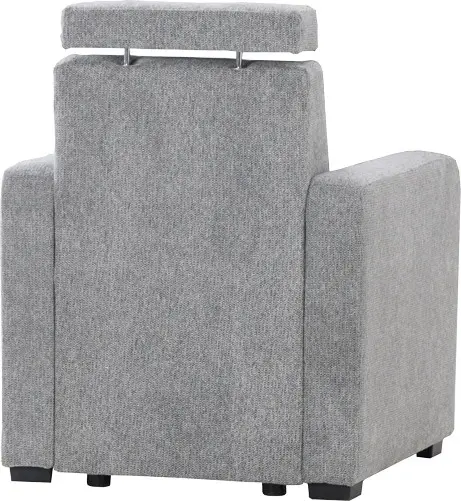 Fotel Lazur - boczki Alka (rojal szary)