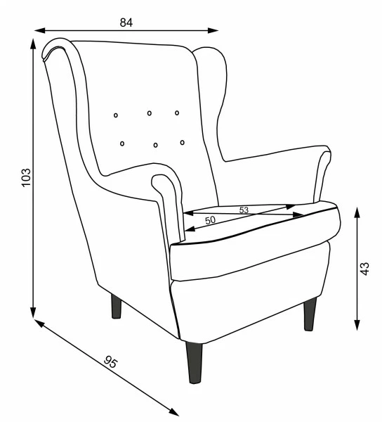 Fotel Werina (boucle grafit)