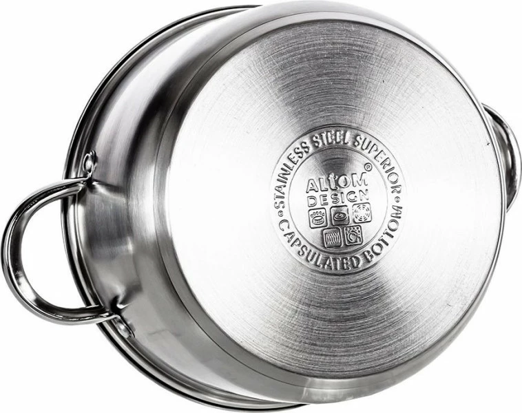 Zestaw czterech garnków satynowych z pokrywkami Vito