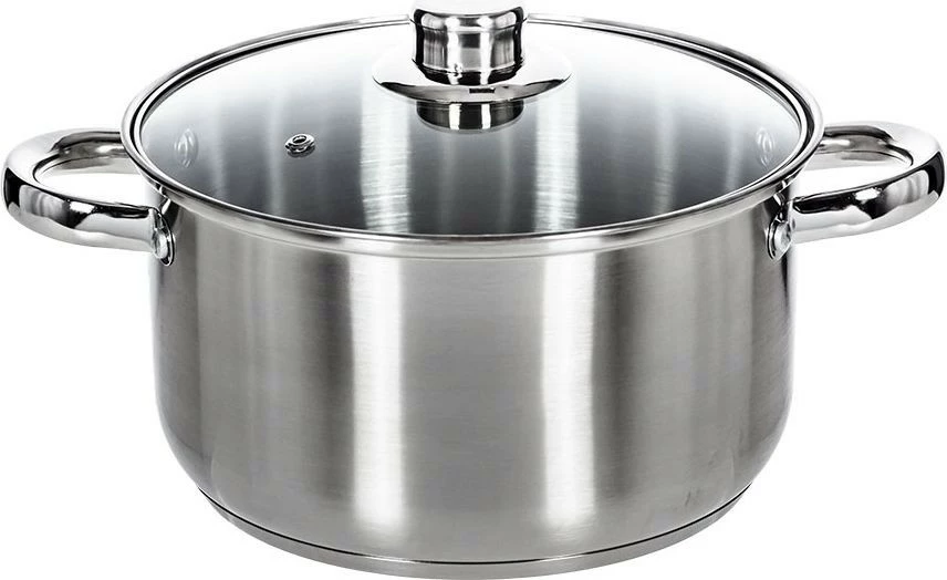 Zestaw czterech garnków satynowych z pokrywkami Vito