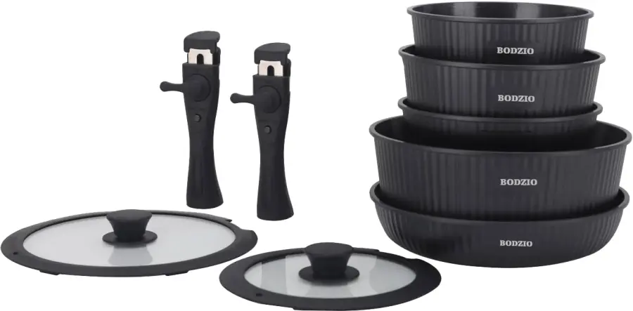 Zestaw naczyń do gotowania 9 elementów Smart Cooking