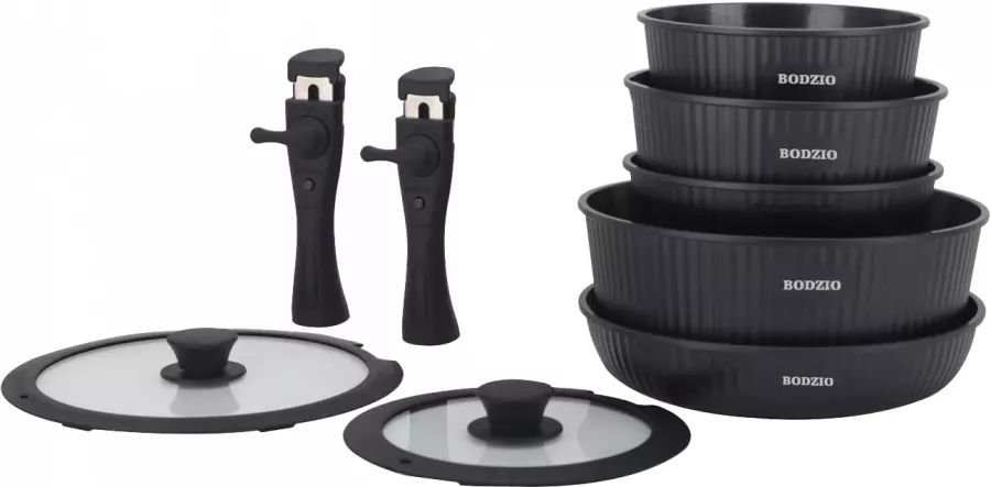 Zestaw naczyń do gotowania 9 elementów Smart Cooking