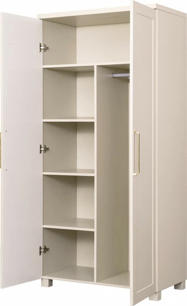 Szafa z półkami i drążkiem Hawana (kaszmir lakier mat/kaszmir) 