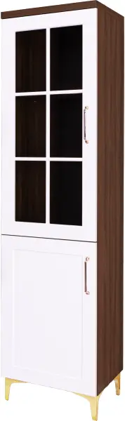 Półwitryna lewa Hawana (biały lakier mat/orzech Foresta)