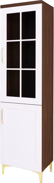 Półwitryna prawa Hawana (biały lakier mat/orzech Foresta) 