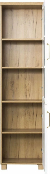 Witryna prawa Hawana (biały lakier mat/dąb soma ciemny) 