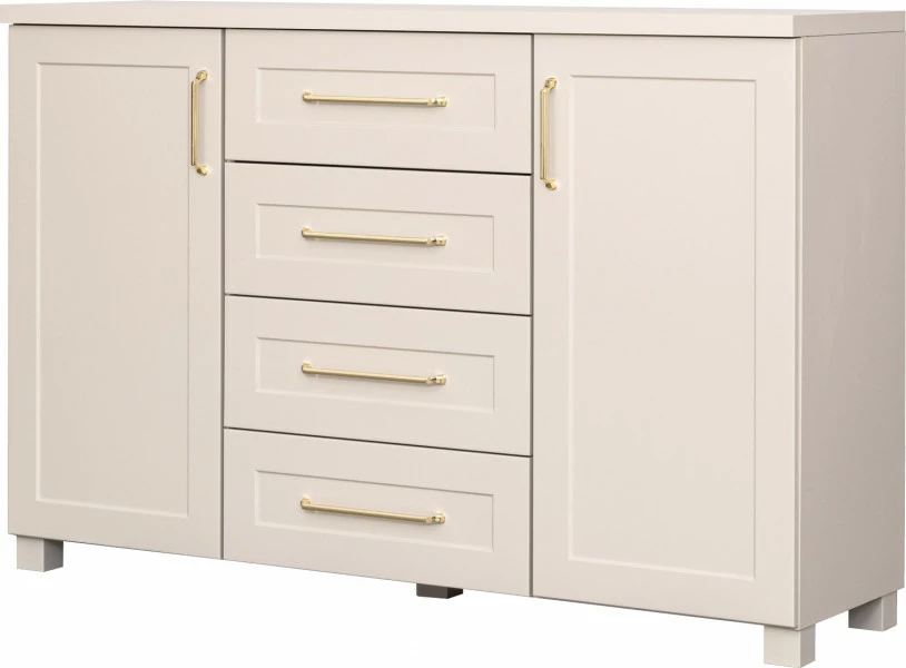 Komoda z drzwiczkami i 4 szufladami Hawana (kaszmir lakier mat/kaszmir)