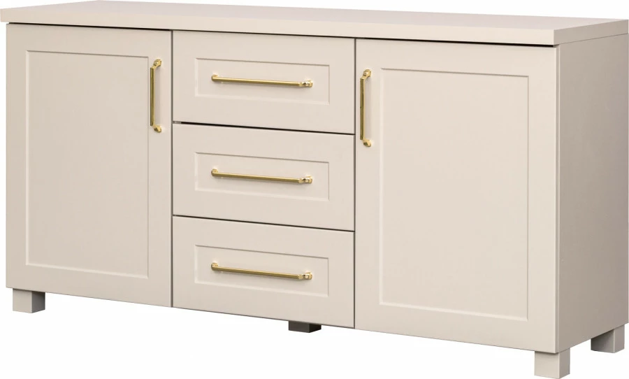 Komoda z drzwiczkami i szufladami Hawana niska (kaszmir lakier mat/kaszmir)