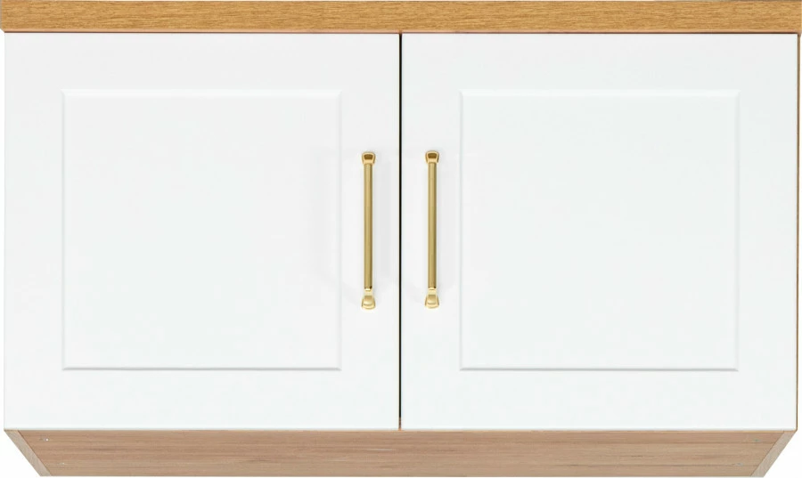 Nadstawka do szafy Hawana (biały lakier mat/dąb soma ciemny)