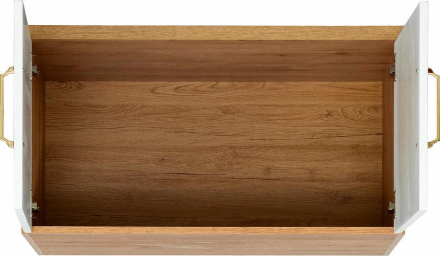 Nadstawka do szafy Hawana (biały lakier mat/dąb soma ciemny)