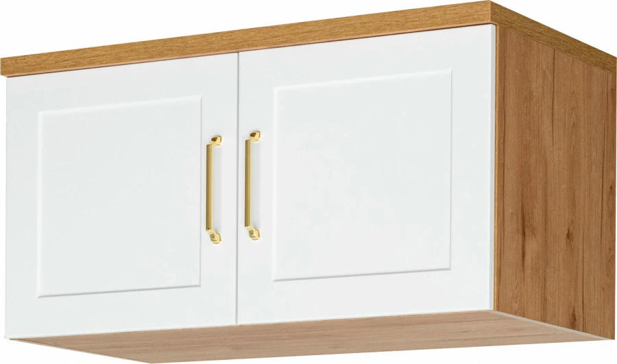 Nadstawka do szafy Hawana (biały lakier mat/dąb soma ciemny)