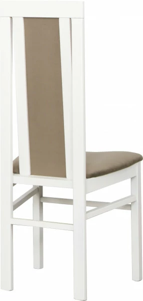 Krzesło KB (biały/plusz brąz) 