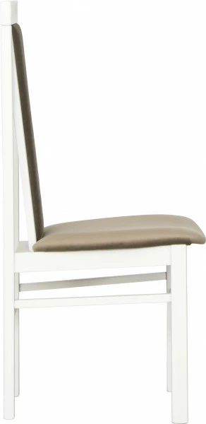 Krzesło KB (biały/plusz brąz) 