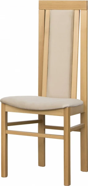 Krzesło KB (dąb Soma ciemny/plusz beż)