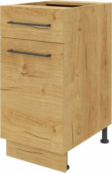 Szafka 40 dolna lewa z drzwiami i szufladą Bellona z Easy Box (dąb soma ciemny) 