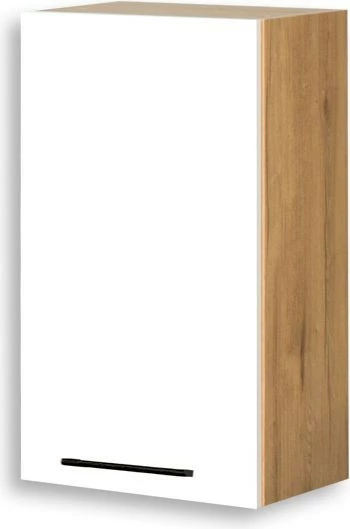 Szafka 40 górna lewa Bellona (biały połysk/dąb Soma ciemny)